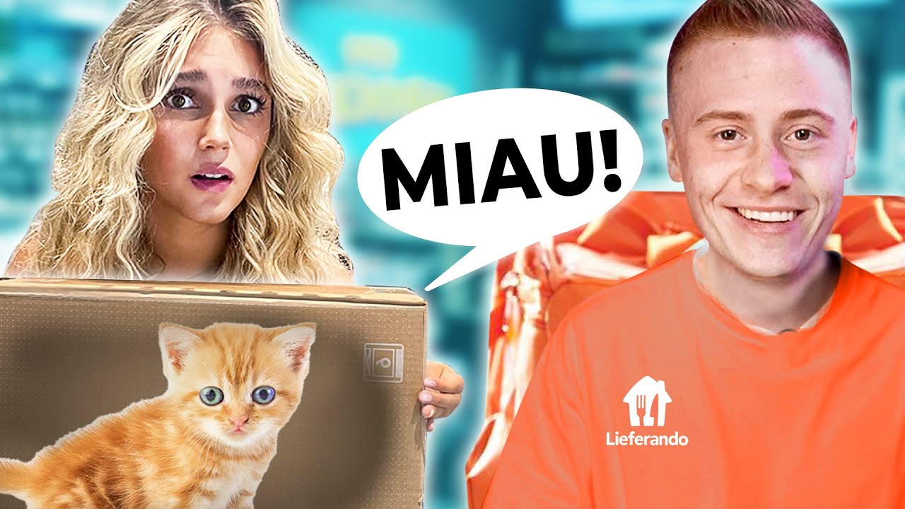 Katze im PAKET?! FAKE Lieferando Bote! - Kiosk Mitarbeiter verarschen
