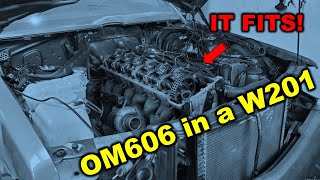 : How to fit an OM606 into a W201 - THAT WAS EASY!!
