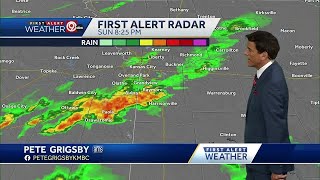 Severe thunderstorm watch issued until Monday morning for counties south of Kansas City