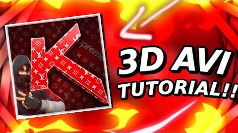 HOW TO MAKE A 3D AVI/LOGO -TUTORIAL-