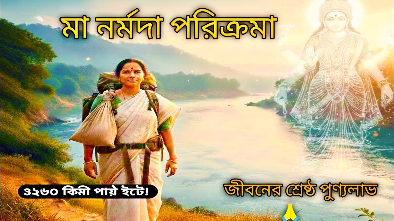 মা নর্মদা পরিক্রমা: প্রসন্ন চিত্তে মায়ের চরণতলে শান্তি ও আনন্দের সঙ্কল্প ✨