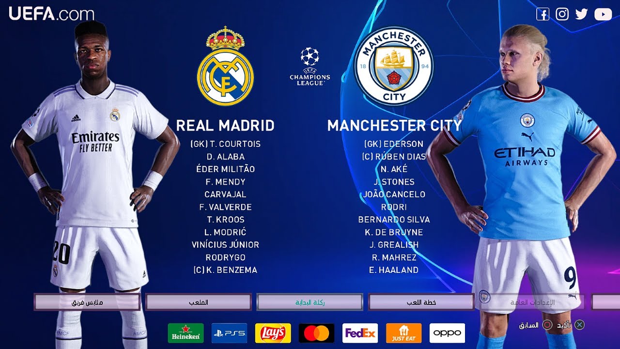 PES 2021- {محاكاة مباراة مانشستر سيتي💙 ضد ريال مدريد🖤} - [🏆 دوري ابطال اروبا ]