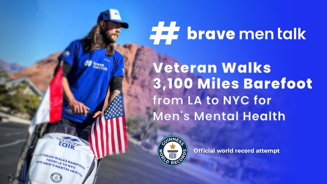 The Barefoot Dutchman - Walking 3100 Miles Barefoot for Men's Mental Health 🇺🇸💙