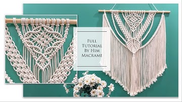 Simple Macrame wall hanging Tutorial/ Macrame Project For Beginners/ Easy Tutorial by Him Macrame