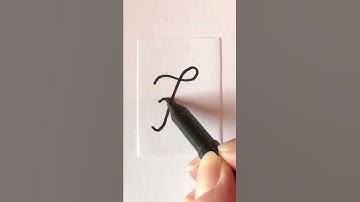 WRITING CURSIVE LETTERS EASY F WITH A MARKER ✍️ | Doodle Ideas | How To Draw A Cursive Letter F