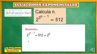 Ecuaciones Exponenciales. Nivel Intermedio