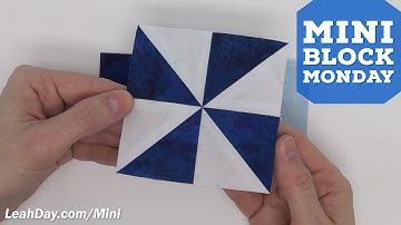 How to Piece a Mini Pinwheel Quilt Block - Mini Block Monday #2