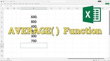 How to Use  AVERAGE() Function In Excel