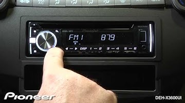 How To - DEH-X3600UI - Operate the Dimmer