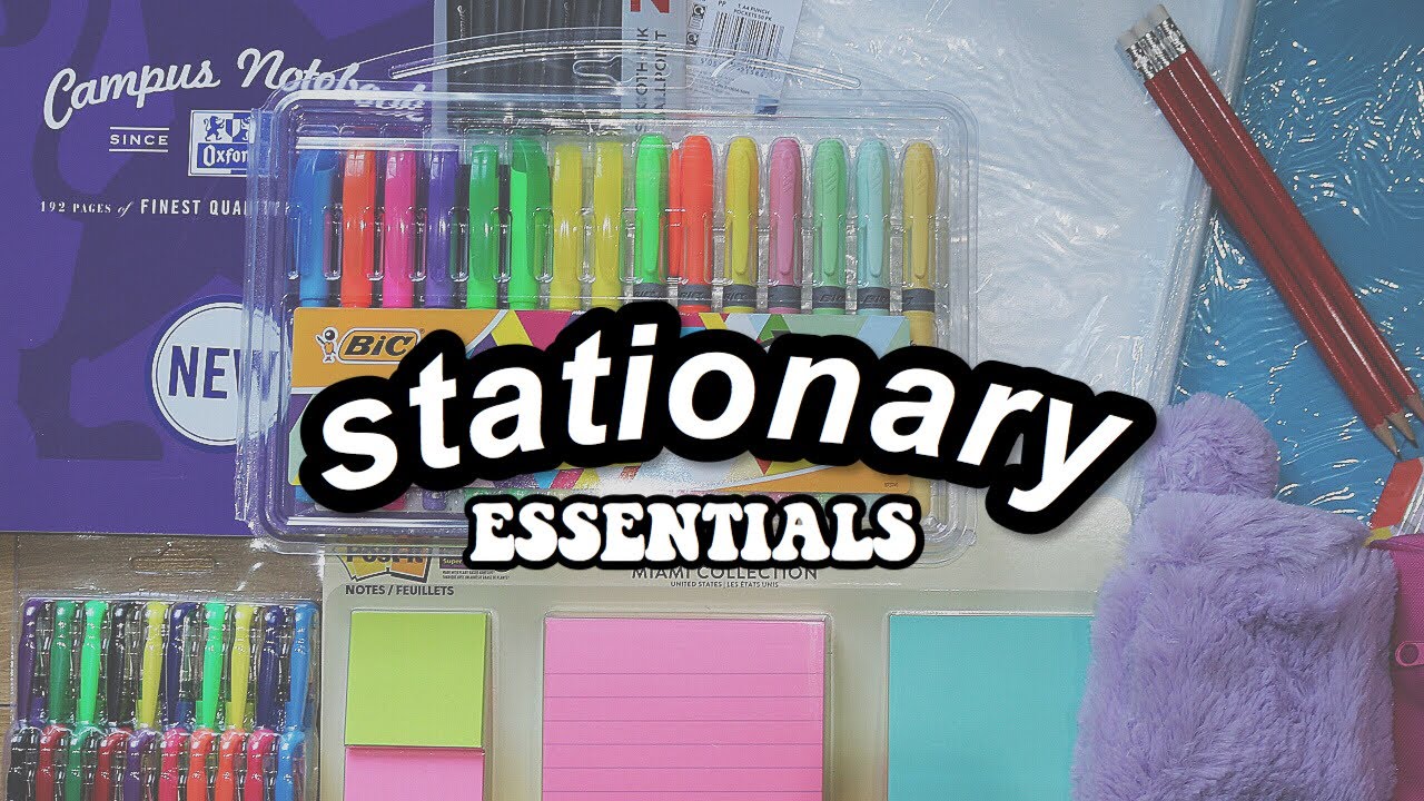 STATIONARY HAUL University & School Essentials YouTube