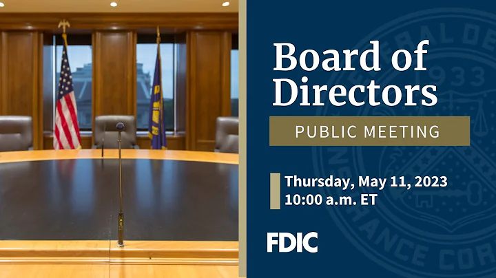 FDIC Board of Directors Meeting (May 11, 2023)