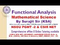 FUNCTIONAL ANALYSIS FOR PHD ENTRANCE EXAMS | Lecture - 3 | Mathematical Science | JAM | CSIR NET JRF