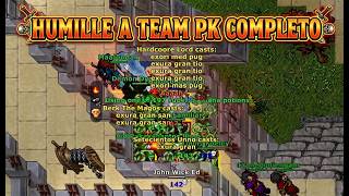 THEY ALL TRY TO KILL ME AND I END UP HUMILIATING THE ENTIRE PK TEAM! Tibia Online