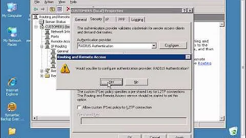 Setup RADIUS authentication for a Windows PPTP VPN server