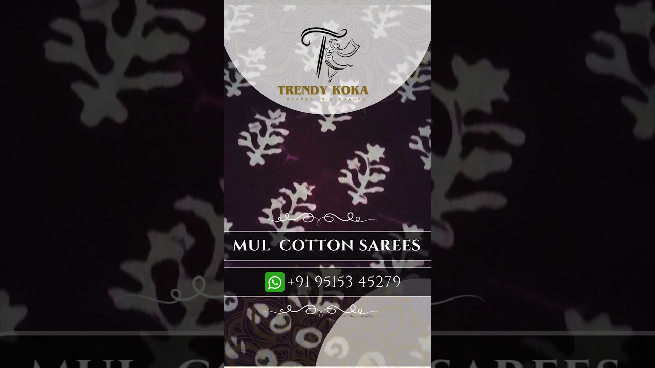 Soft & Breathable Mul Cotton Saree | Handcrafted Elegance for Everyday Comfort