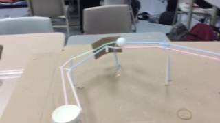 Straw roller coaster