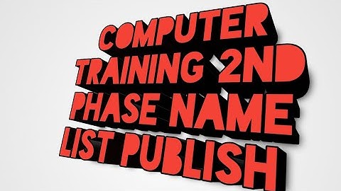 NSOU PGMT COMPUTER TRAINING//2nd phase name list publish//