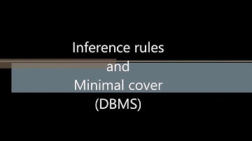 Inference rules and Minimal cover DBMS - an example