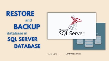 Restore and Backup Database in SQL Server Database | SQL Server | Restore Database