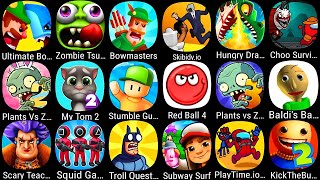 Plants vs Zombies 2,Ultimate Bowmaster,Zombie Tsunami,Bowmasters,Skibidy.io,My Talking Tom 2 screenshot 4