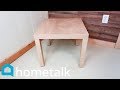 IKEA Side Table Hack - Fake a high end side table with this shiplap paint stirrer trick! | Hometalk