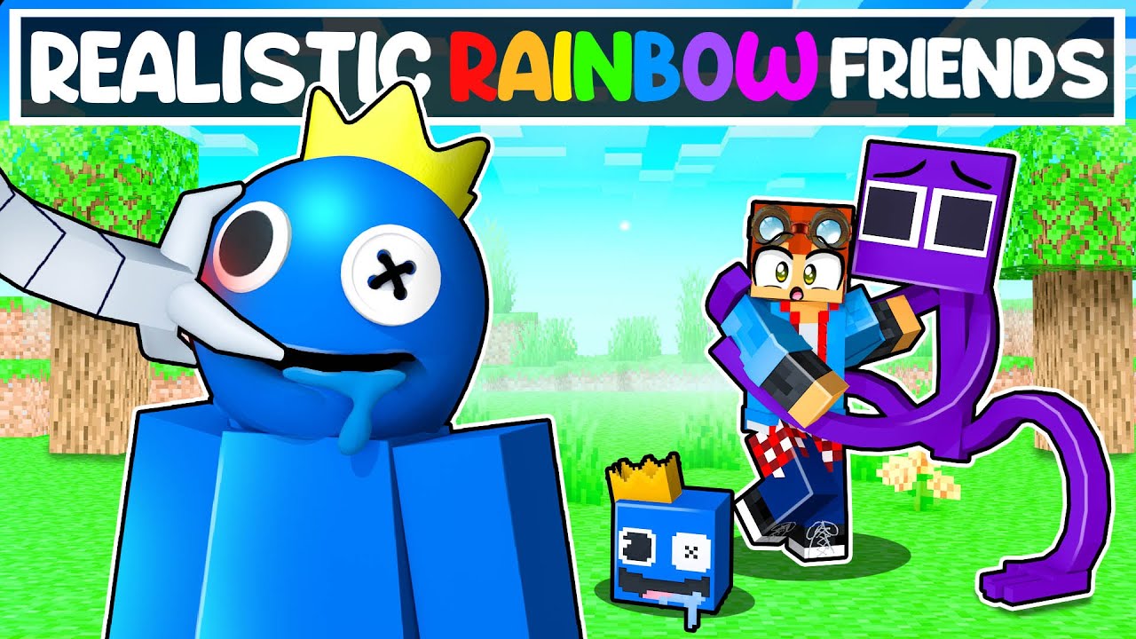 BLUE Rainbow Friends Minecraft Build Challenge #minecraft