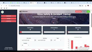 Mine Safety & Incident Tracker | React + KendoReact Free Components Challenge