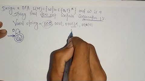 construction of DFA such that the string does not contain consecutive 1