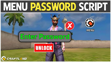 CRAFTLAND PASSWORD MENU 🔑 SCRIPT | Shah G Creator | How to  Make Password on Menu in Craftland