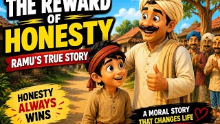 The Reward of Honesty | Ramu's Inspiring Story | Hindi Cartoon Moral Story