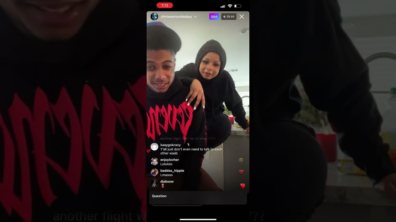 Blueface & chrisean rock Instagram live *arguing*