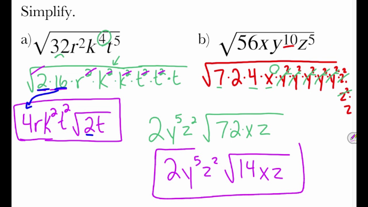 simplify radical expressions simplify radical expressions