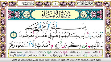 محمد جبريل سورة الانبياء مكتوبة وكاملة