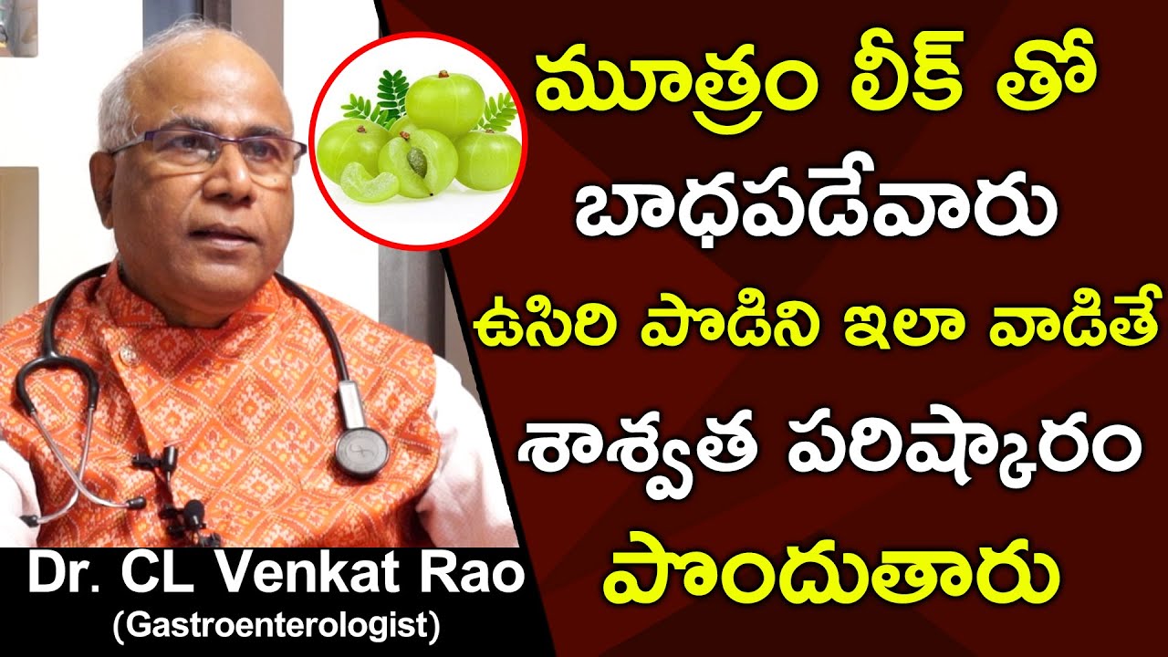 మూత్రం లీక్ తో బాధపడేవారు ఉసిరి పొడిని ఇలా వాడితే శాశ్వత | Dr CL Venkat Rao | Urine Leakage Issues