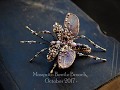 Mosquito Beetle Brooch, insect art jewelry, handmade