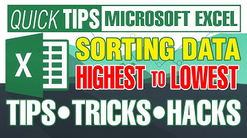 Excel Tutorial: How to SORT DATA GRADEs from HIGHEST to LOWEST