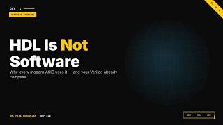 Hardware Thinking · HDL Is Not Software · HDL for DSD