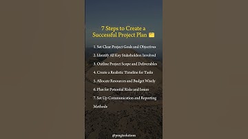 7 Steps To Create Successful Project Management Plan