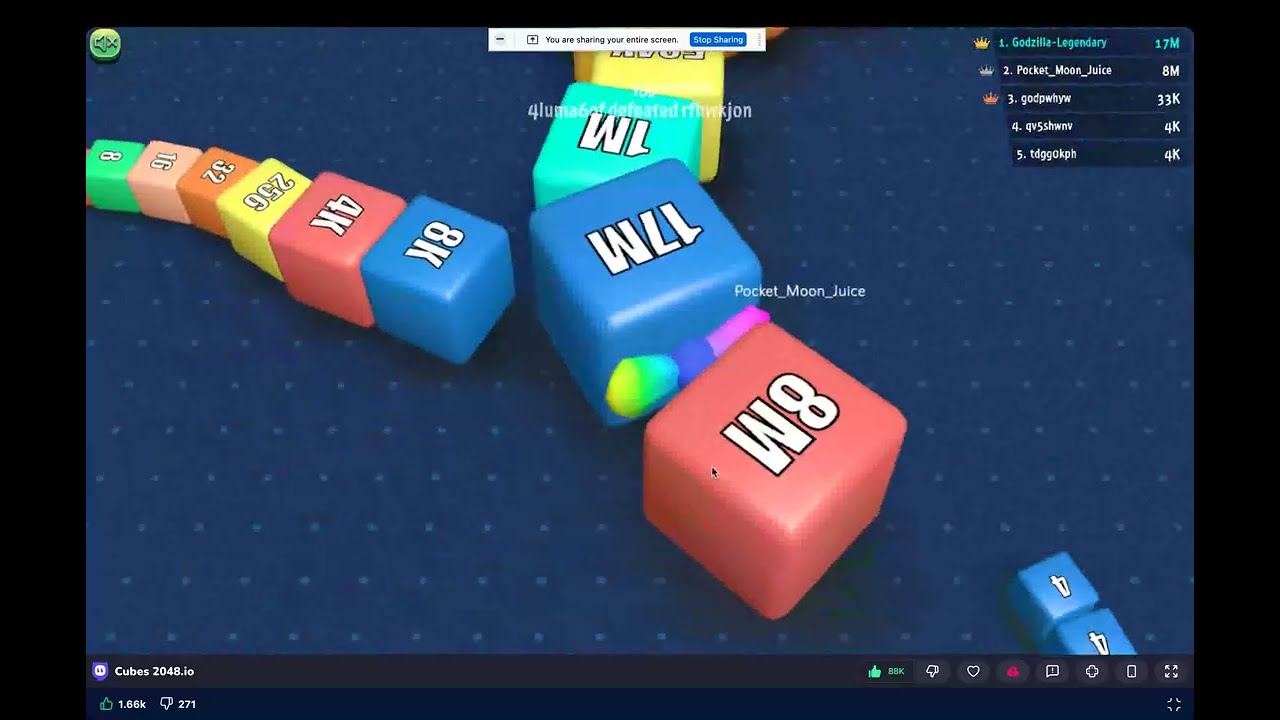 Cubes 2048 io   8M vs 8M