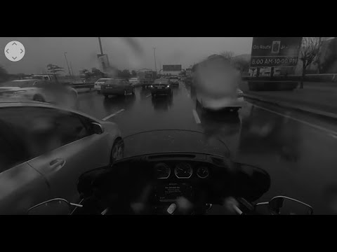 Harley ride on a rainy day in Dubai (360° VR) 4K