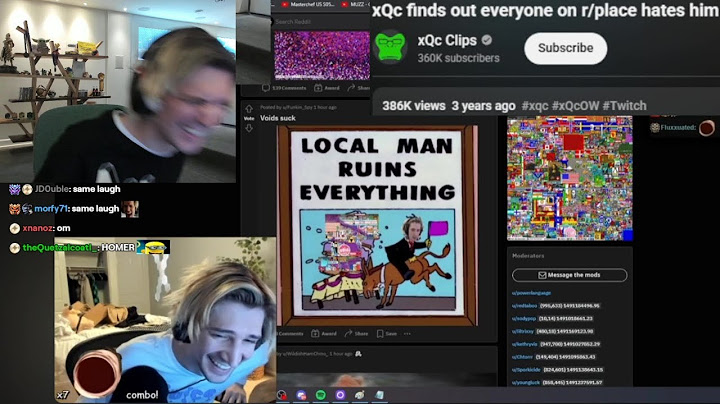 xQc Dies Laughing at The Time Everyone on r/Place Hated Him