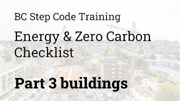 Video 3a: Summary Tab, Part 3 Energy and Zero Carbon Checklist
