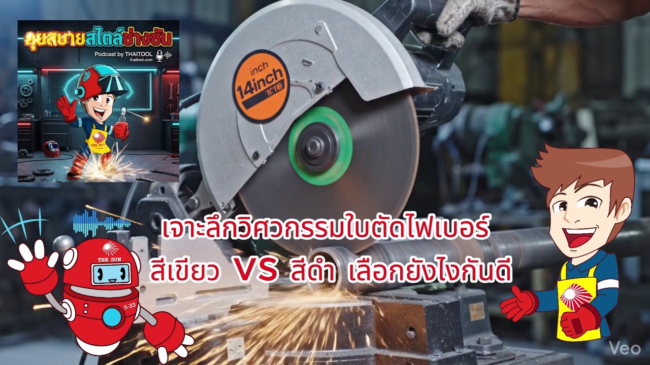 [คุยสบายสไตล์ช่างซัน EP.3] เจาะลึกวิศวกรรมใบตัดไฟเบอร์ สีเขียว vs สีดำ เลือกยังไงให้งานเนียน ปลอดภัย