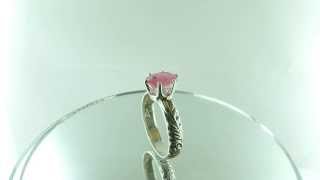 Natural Red Pink Ruby Gem Sterling Silver Ring