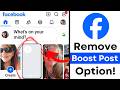 How to Remove Boost Post Option in Facebook 🔥 Boost Post Button Remove | Facebook Ads Settings Fix