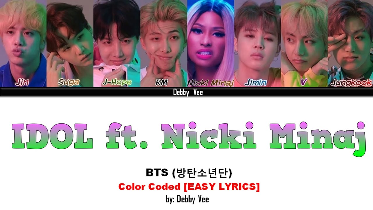 Bts (Feat. Nicki Minaj) 'Idol' | Color Coded [Easy Lyrics] - Youtube