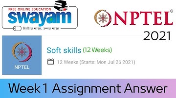 Soft Skills Week 1 Assignment Answer | NPTEL | SWAYAM | Soft Skills 12 Weeks | Abhi_shek