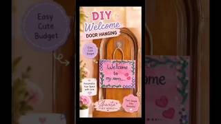 Aesthetic Welcome Door Sign DIY 💗 | Handmade Room Decor