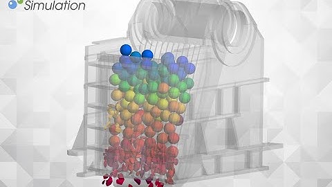 DEM Simulation of a Jaw crusher with Voronoi particle breakage