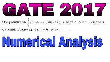 GATE 2017 MATHEMATICS (MA) SOLUTION || NUMERICAL ANALYSIS GATE 2017 MATHEMATICS SOLUTION ||